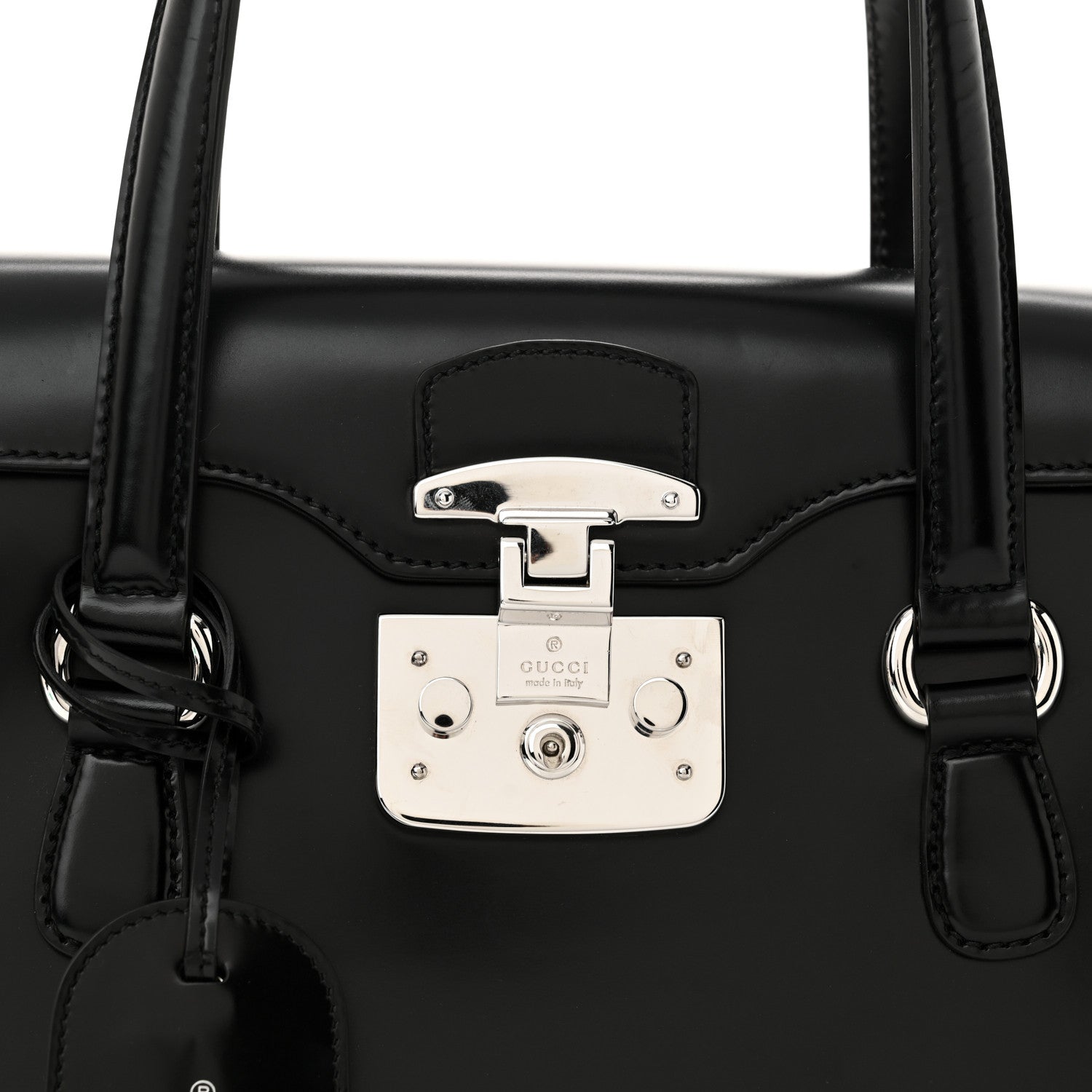 Gucci Regent Calfskin Medium Lady Lock Satchel Black 8 of 12
