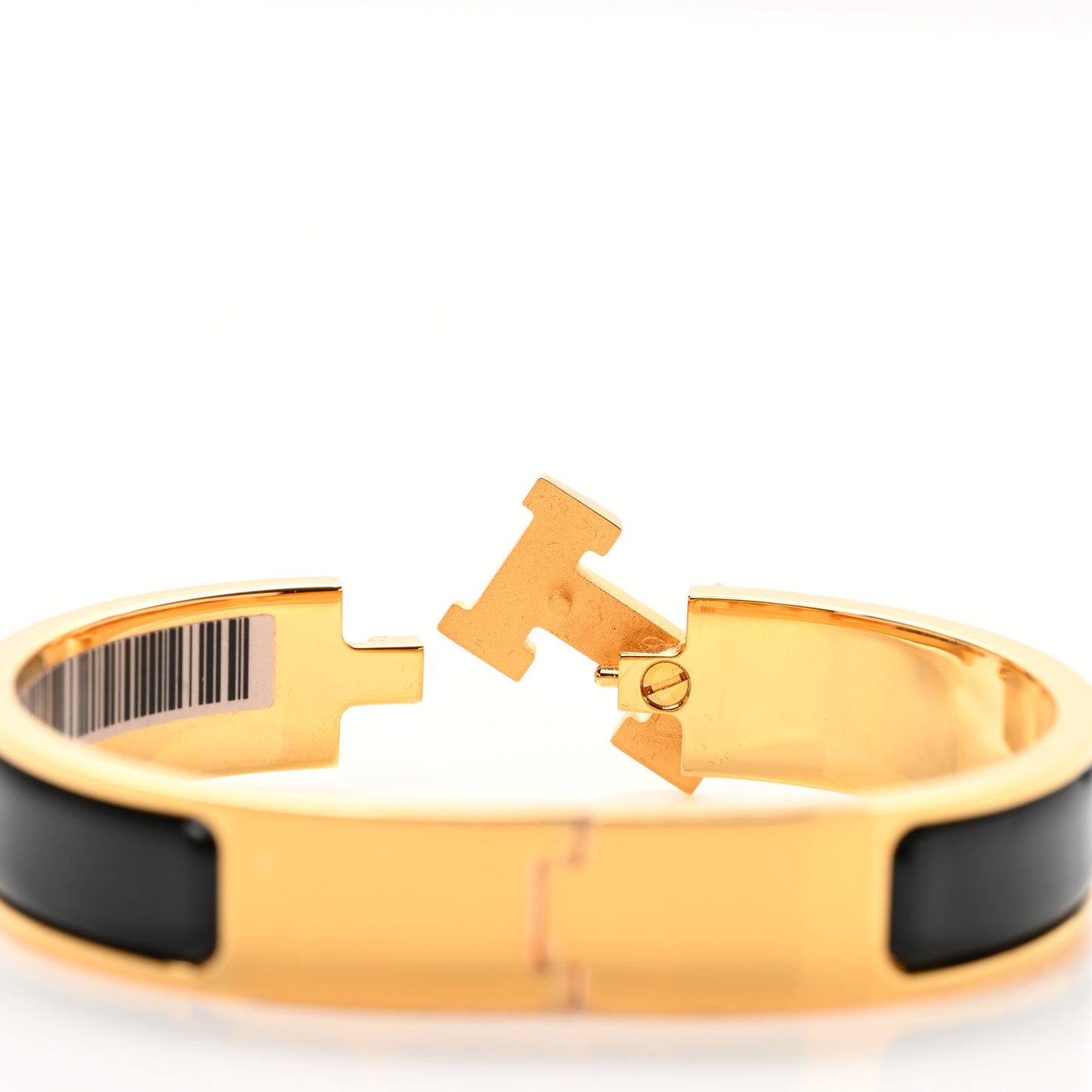 Enamel Narrow Clic Clac H Bracelet PM Black