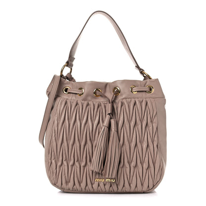 Miu Miu Nappa Matelasse Bucket Bag Cammeo 1 of 9