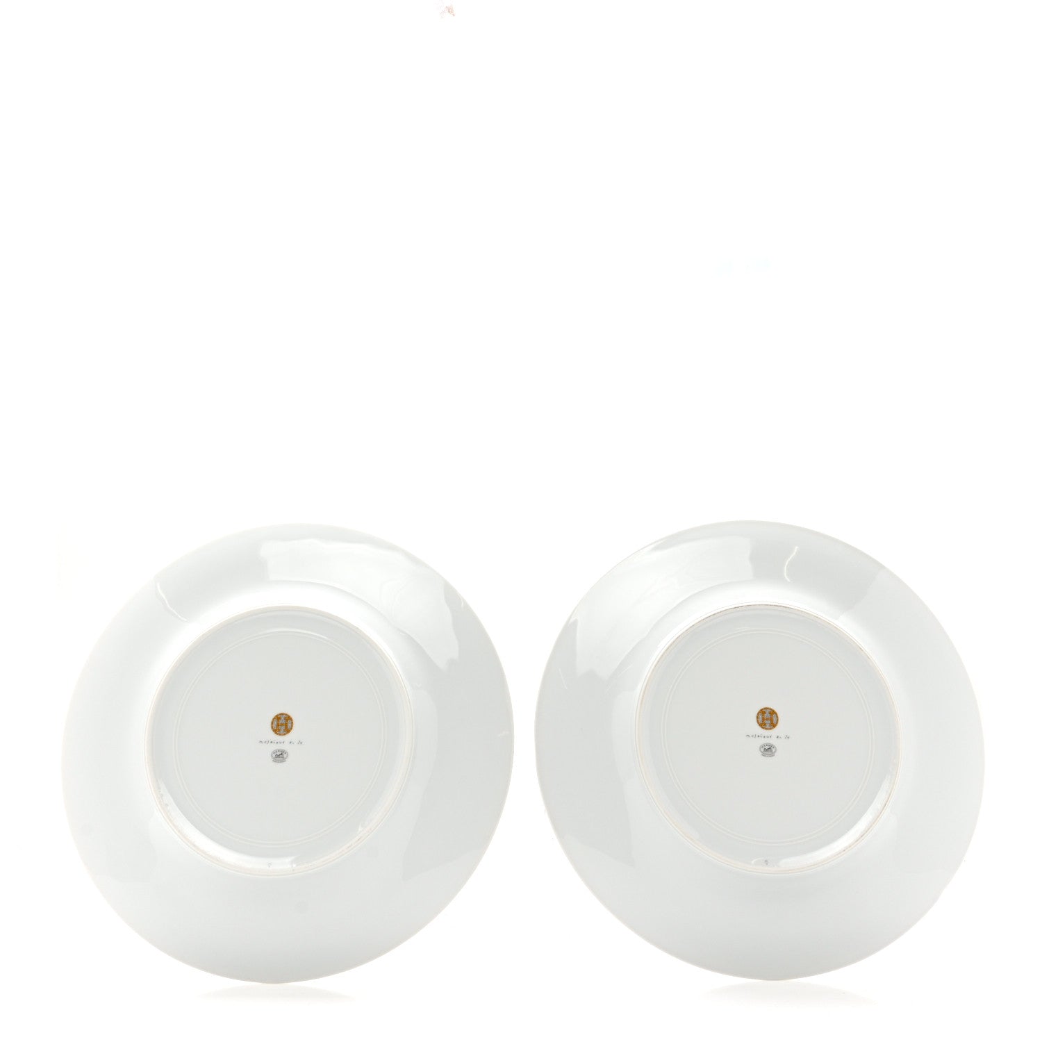 Hermes Porcelain Mosaique Au 24 Platine Presentation Plate Set of 2 2 of 7