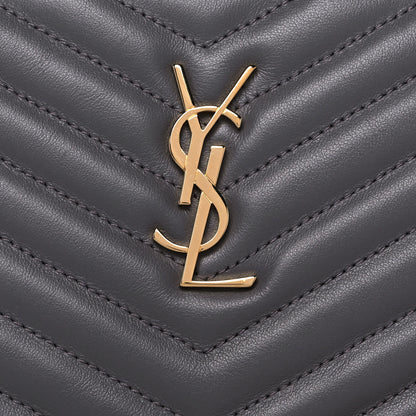 Saint Laurent Calfskin Matelasse Monogram Cassandre Tablet Pouch Smog 8 of 12