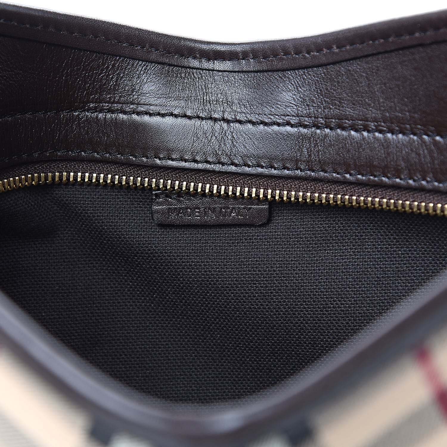 Burberry Haymarket Check Shoulder Bag Chocolate 7 of 11