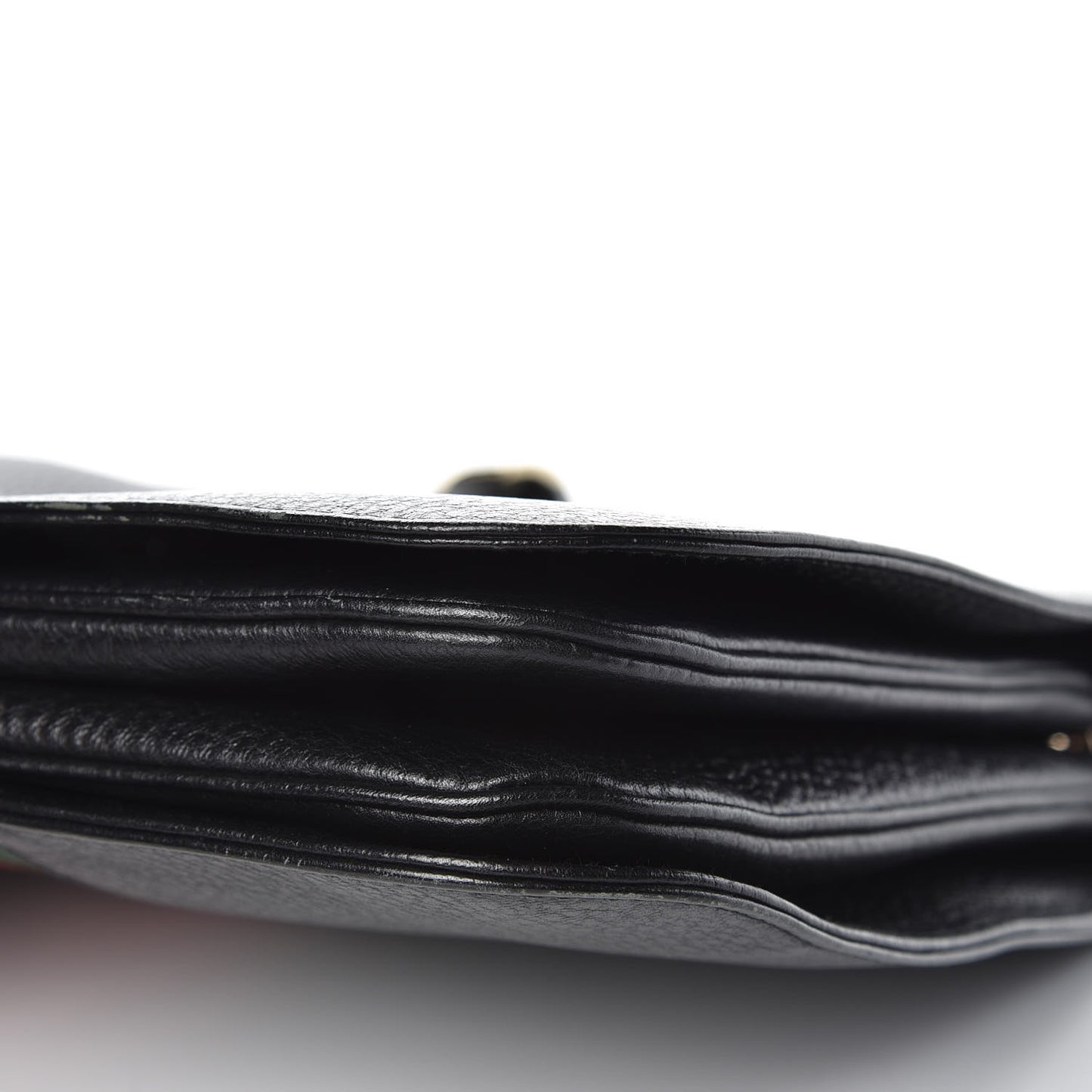 Calfskin Web Blondie Shoulder Flap Bag Black