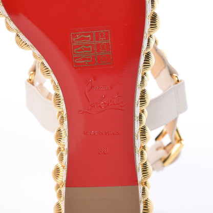 Christian Louboutin Shiny Nappa Rondaclou 60 Platform Sandals 36 Latte 6 of 8