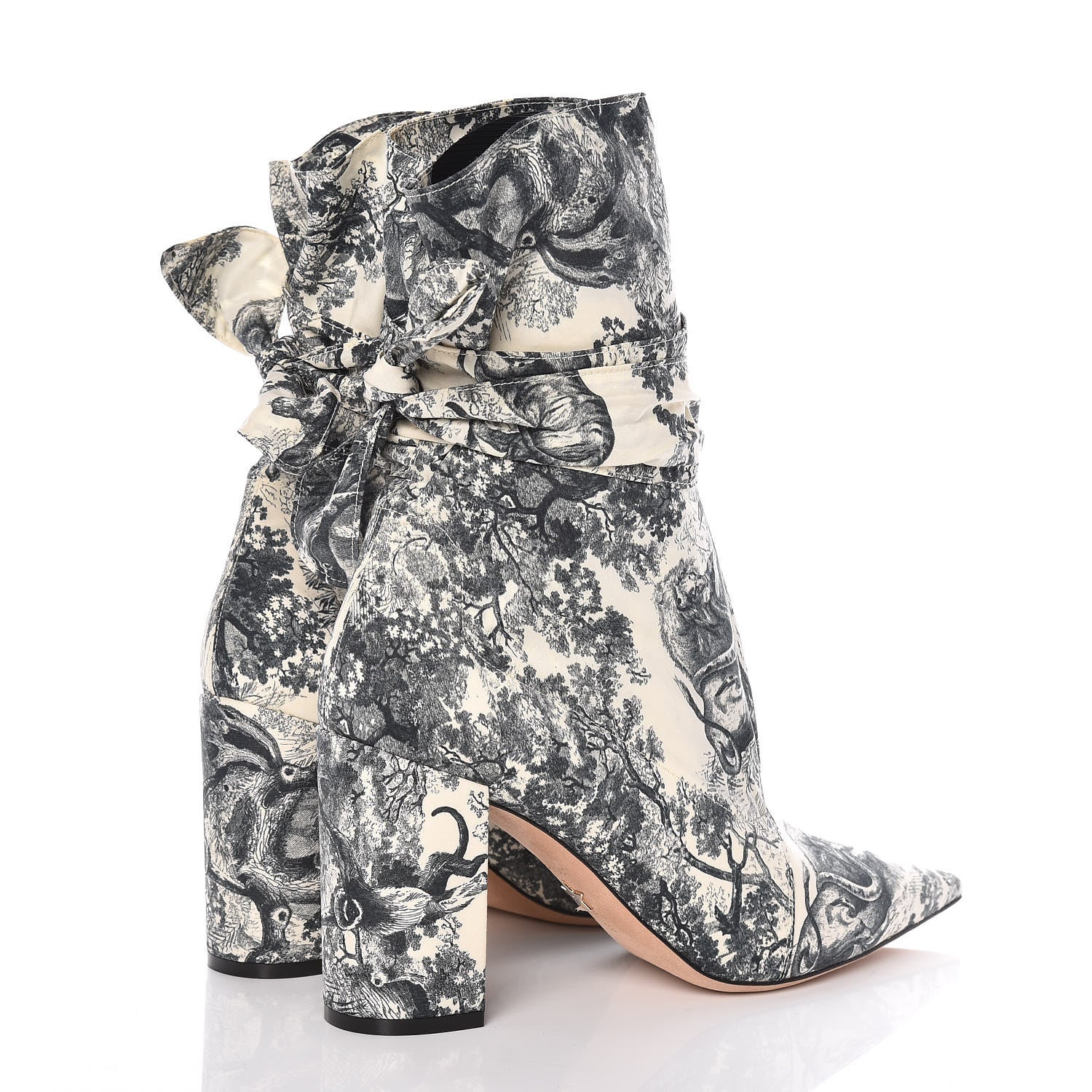 Christian Dior Canvas Toile de Jouy Dior Huggy 90mm Ankle Boots 39 Off White Black 4 of 7