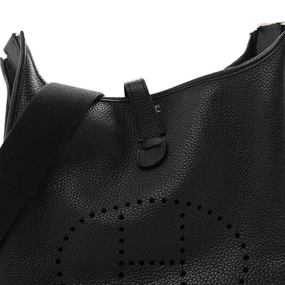 Hermes Taurillon Clemence EVELYNE III GM Black 9 of 16