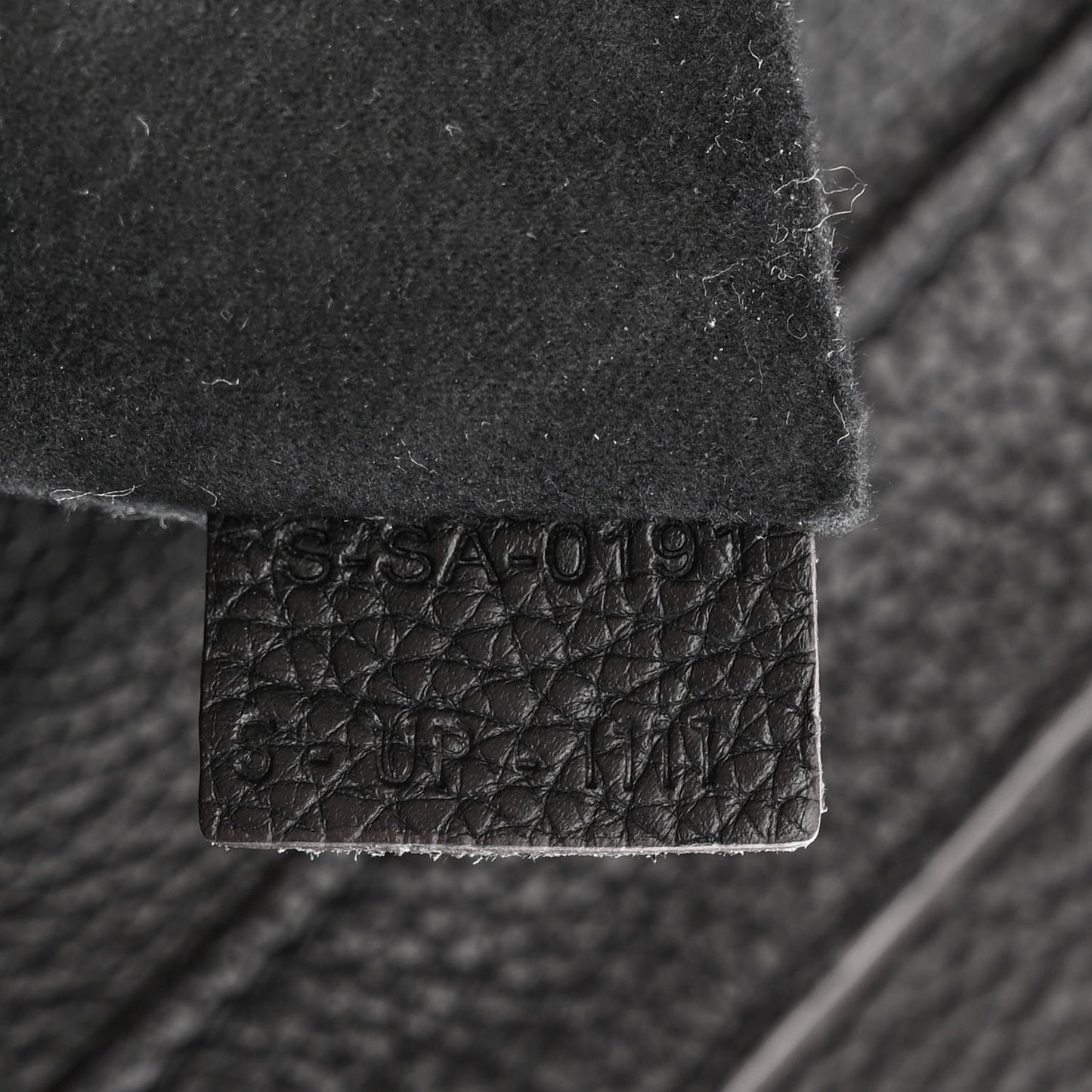 Drummed Calfskin Mini Luggage Black