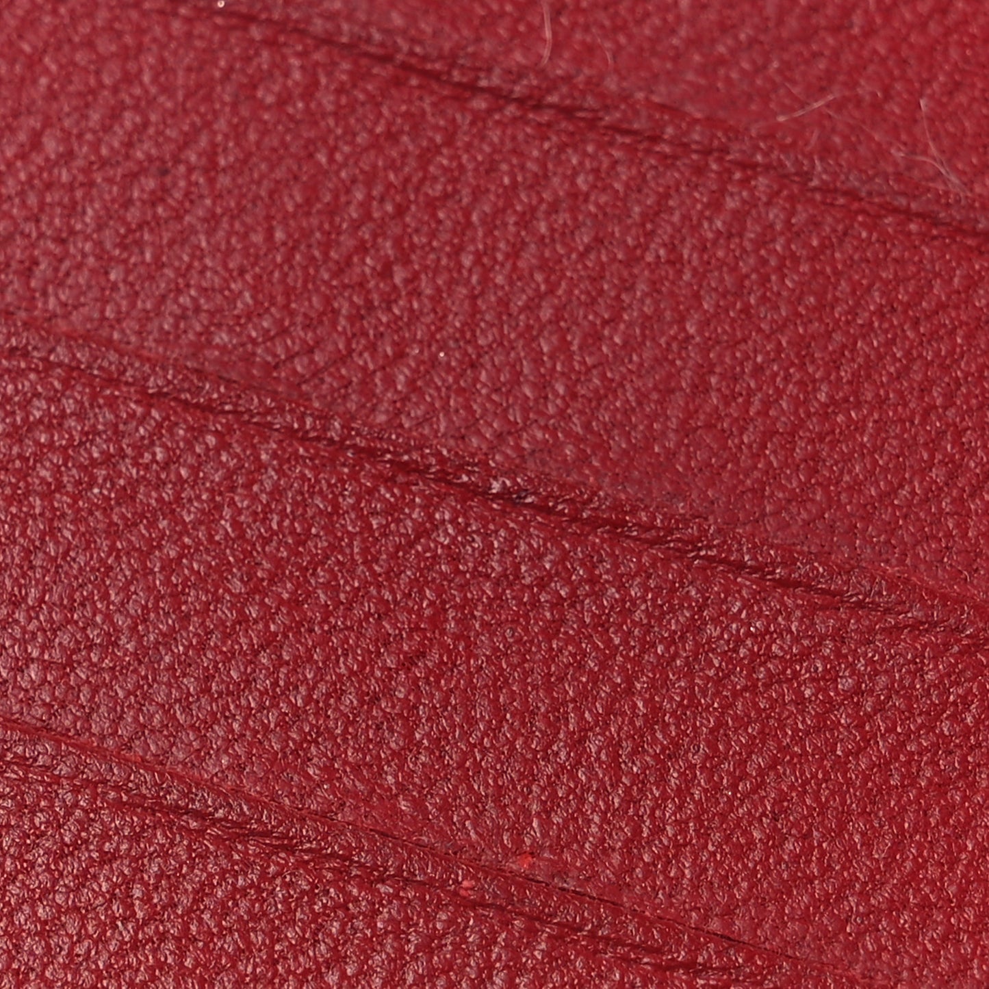 Lambskin Camellia Embossed Yen Wallet Dark Red