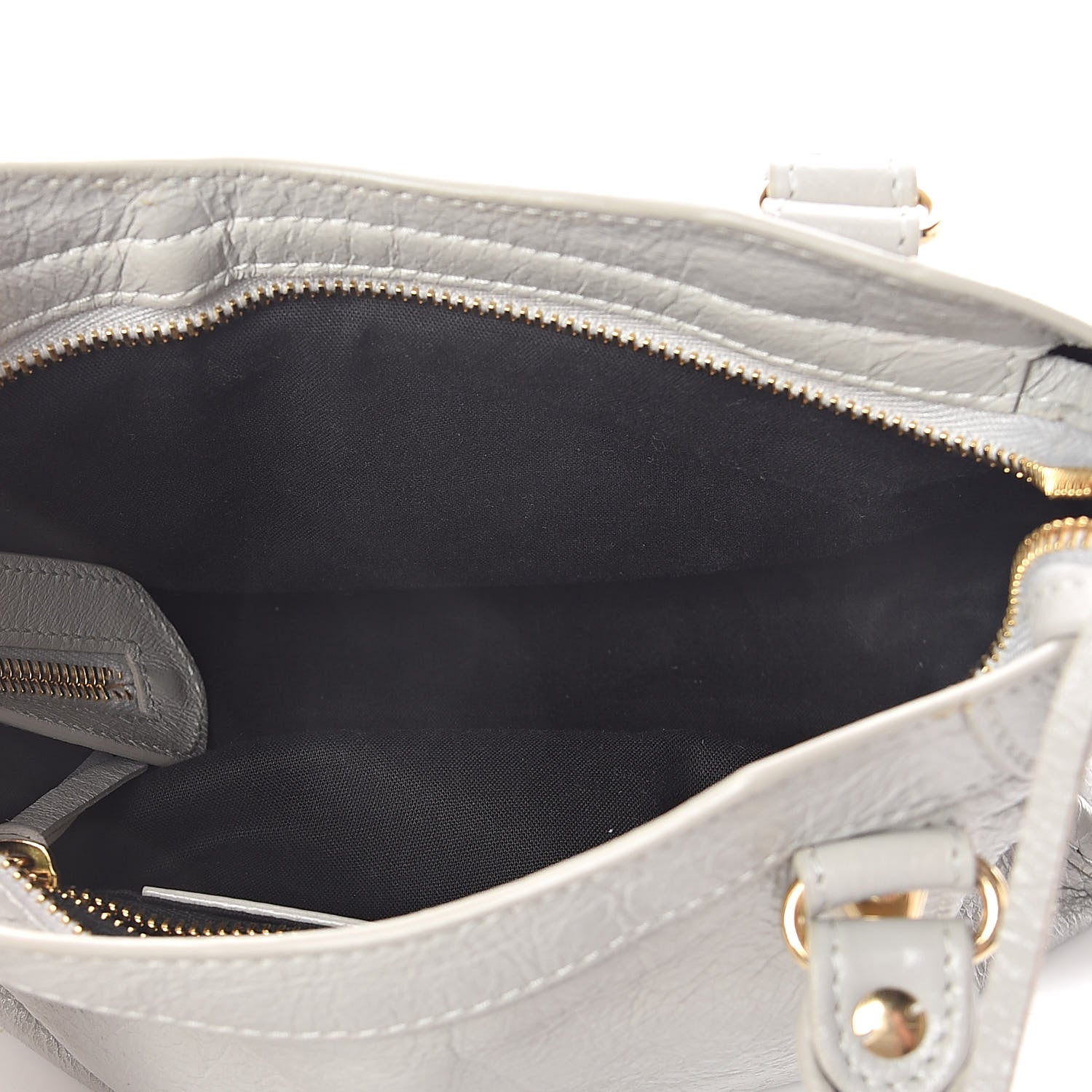 Balenciaga Agneau Classic Gold Hardware Mini City Gris Nuage 5 of 9