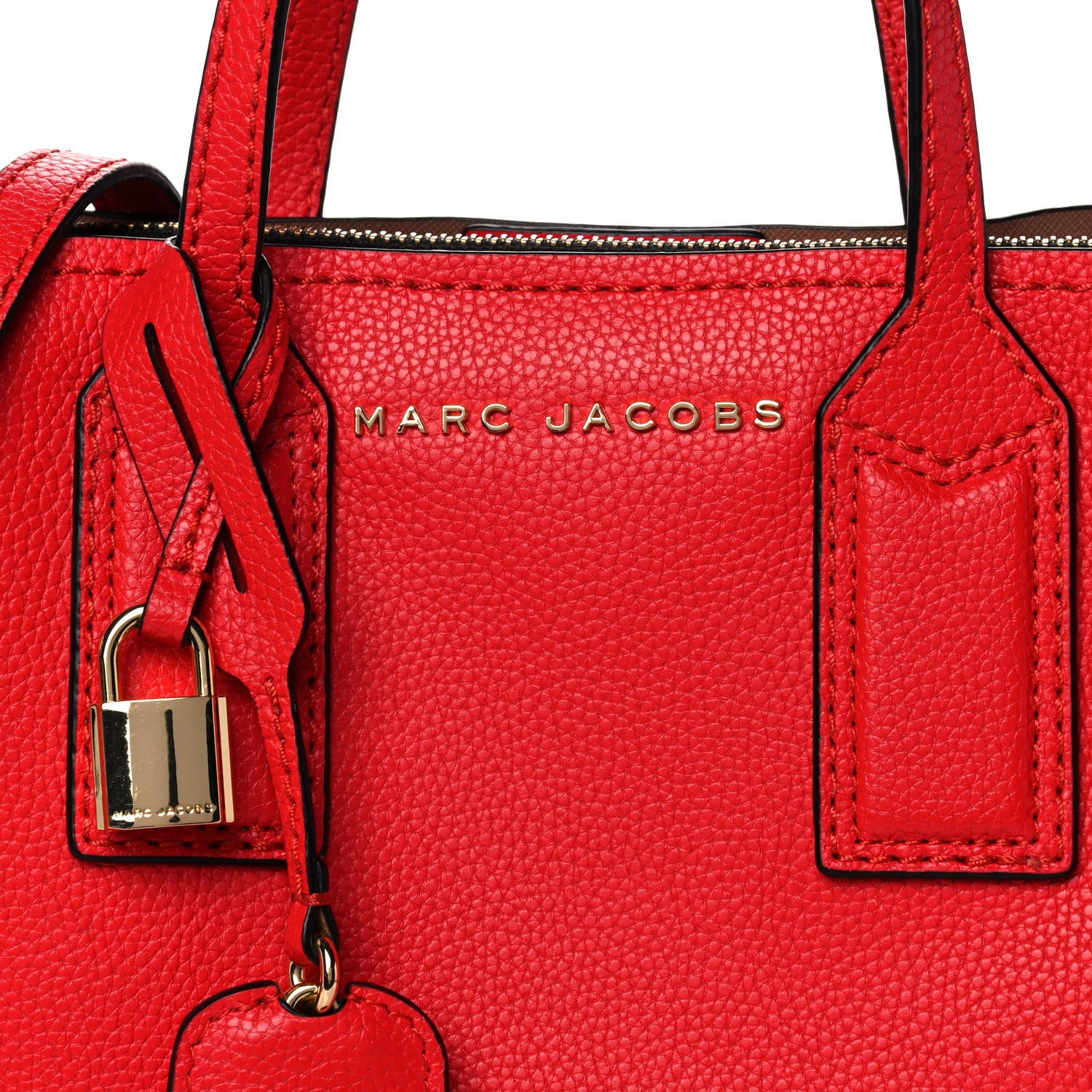 Marc Jacobs Pebbled Calfskin Gotham Bauletto Satchel Red 8 of 11