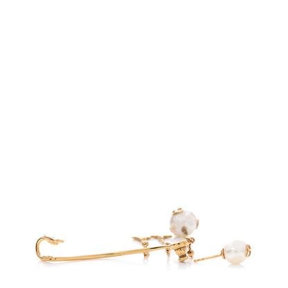Christian Dior Pearl Shiny-D Earring Gold 3 of 4