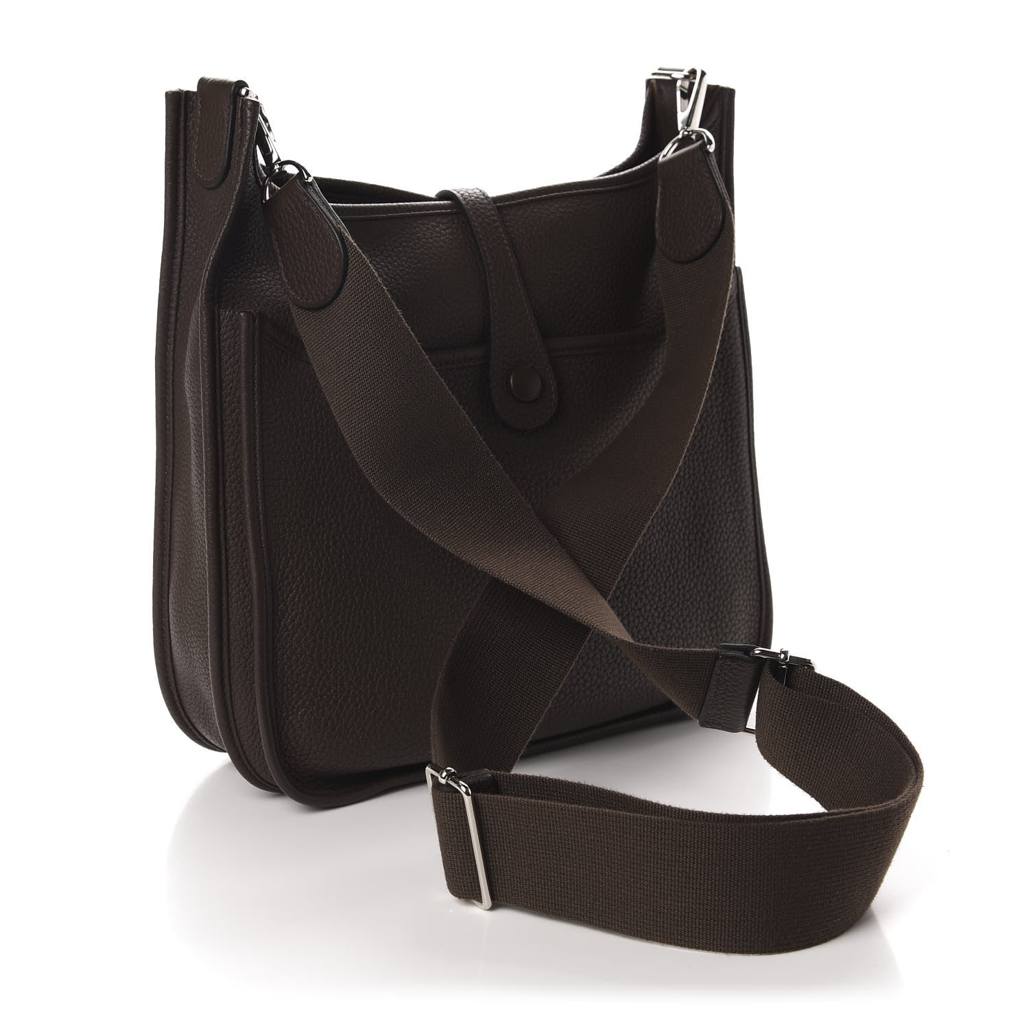 Hermes Taurillon Clemence Evelyne III PM Chocolate 3 of 10