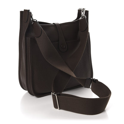 Hermes Taurillon Clemence Evelyne III PM Chocolate 3 of 10