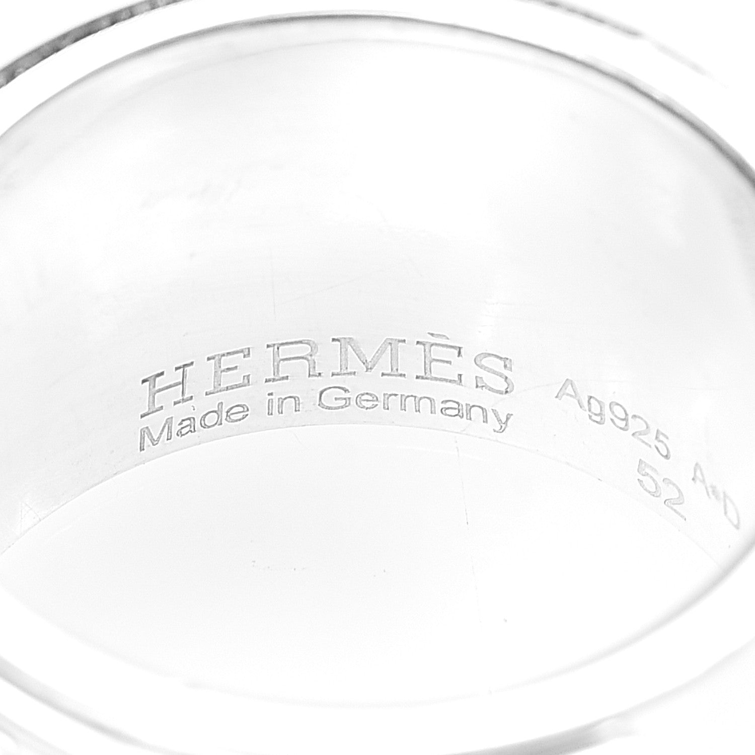 Hermes Sterling Silver Collier De Chien CDC Ring 52 6 4 of 5