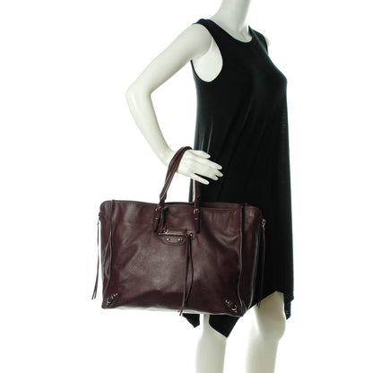 Balenciaga Veau Papier A4 Zip Around Tote Rouge Aubergine 2 of 7