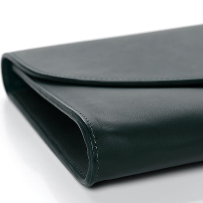 Mansur Gavriel Calfskin Envelope Flat Clutch Dark Green 7 of 13