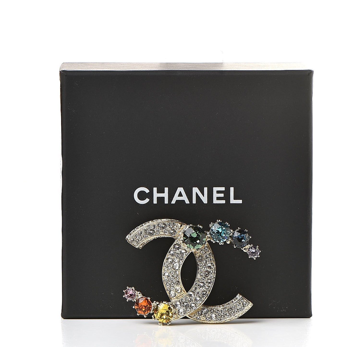 Crystal Over The Rainbow CC Brooch Gold Multicolor