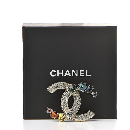 Chanel Crystal Over The Rainbow CC Brooch Gold Multicolor 5 of 5