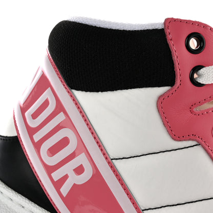 Christian Dior Nylon Calfskin Womens D-Player High Top Sneakers 38 Pink 11 of 13
