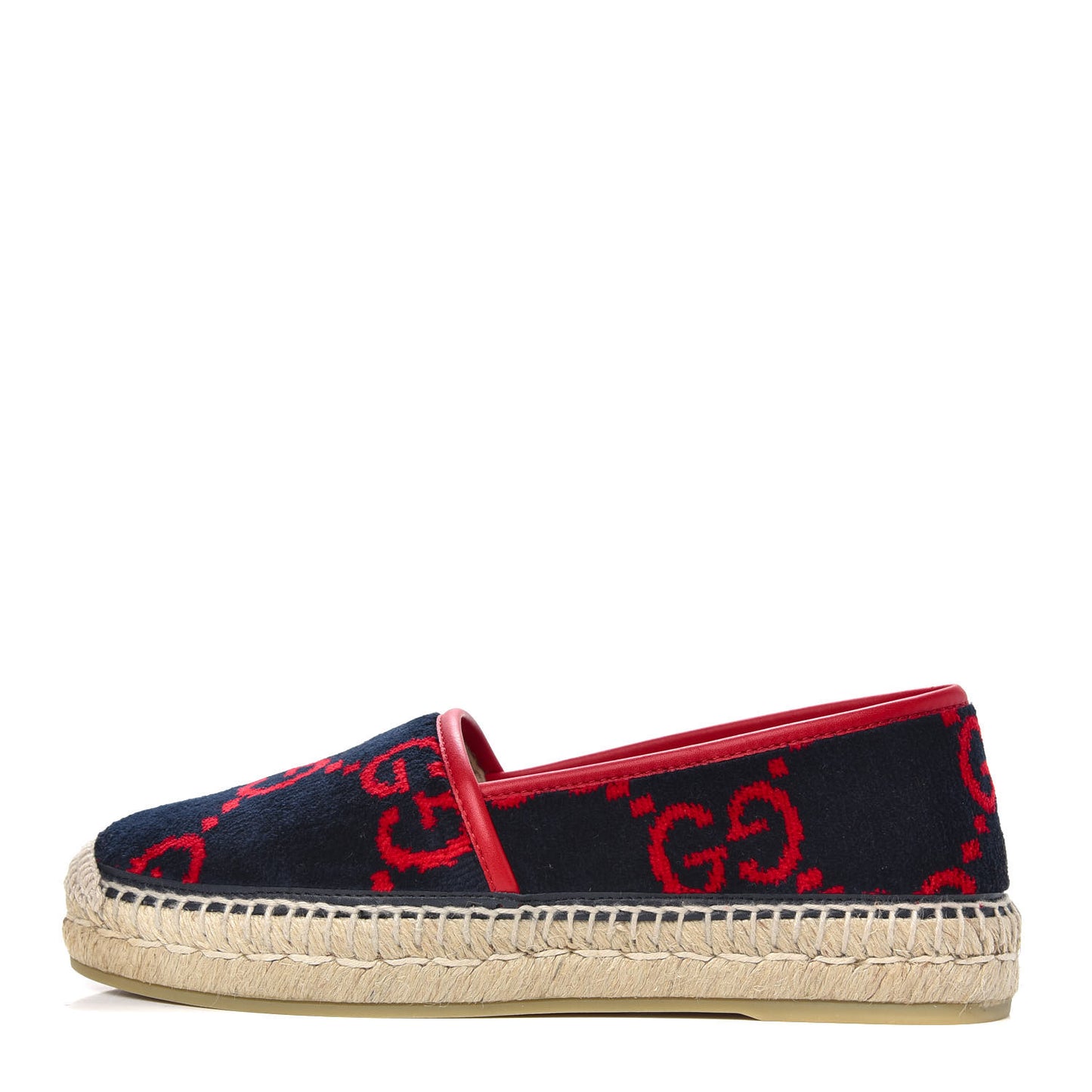 Terry Cloth GG Monogram Espadrilles 37 Blue Red