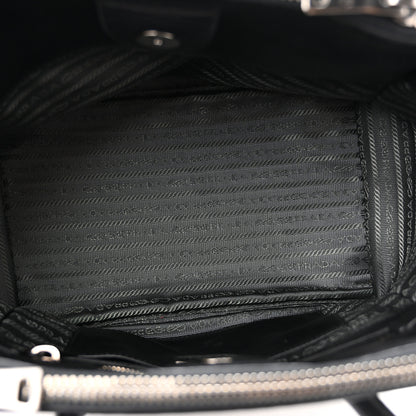 Prada Glace Calf Twin Pocket Tote Black 9 of 25