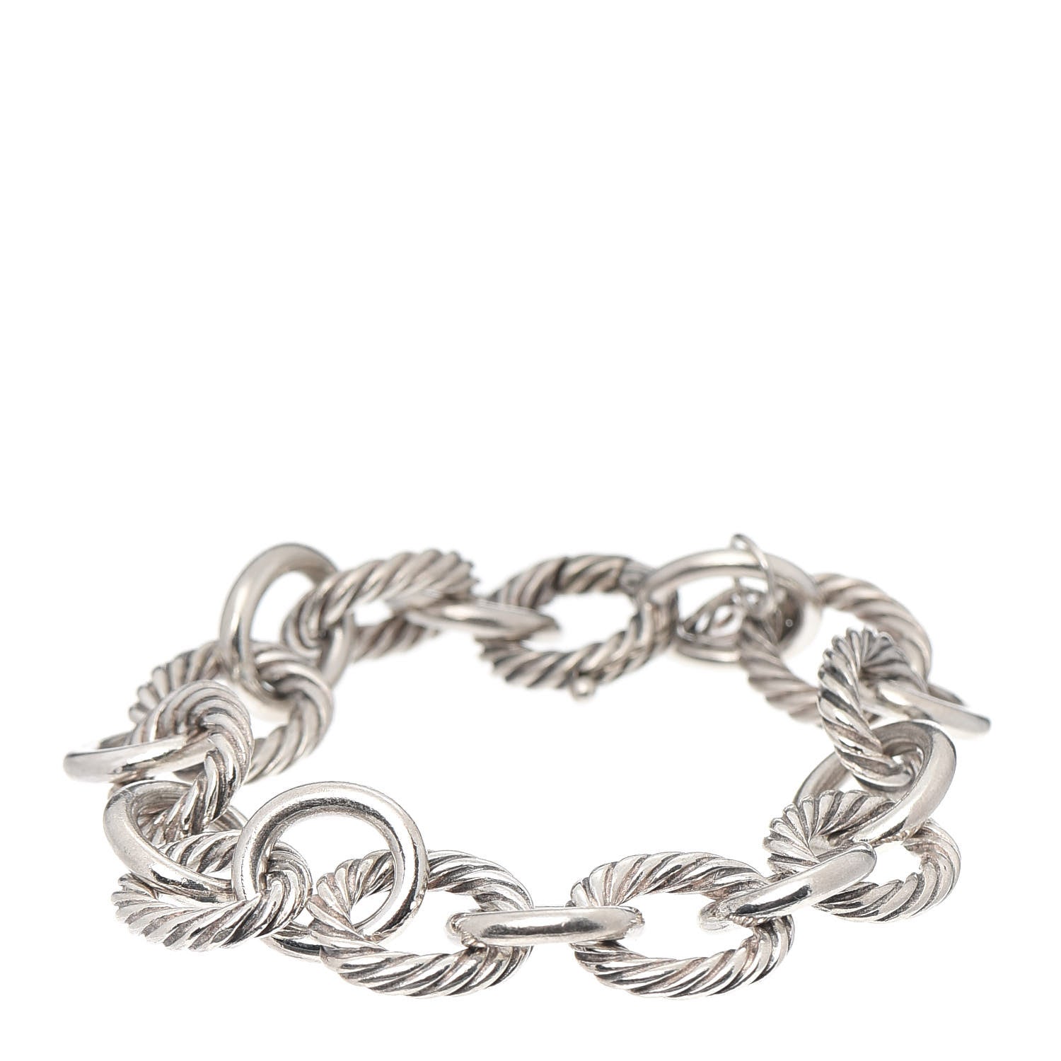 David Yurman Sterling Silver 12mm Large Oval Link Bracelet 1 of 5