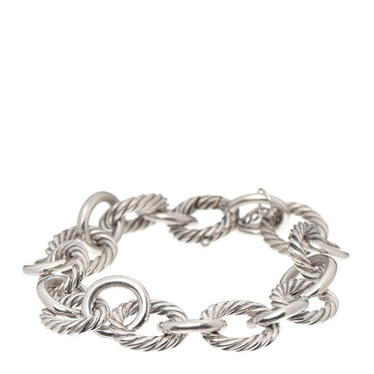 David Yurman Sterling Silver 12mm Large Oval Link Bracelet 1 of 5