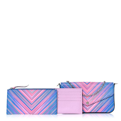 Louis Vuitton Epi Tropical Pochette Felicie Blue Rose 1 of 13
