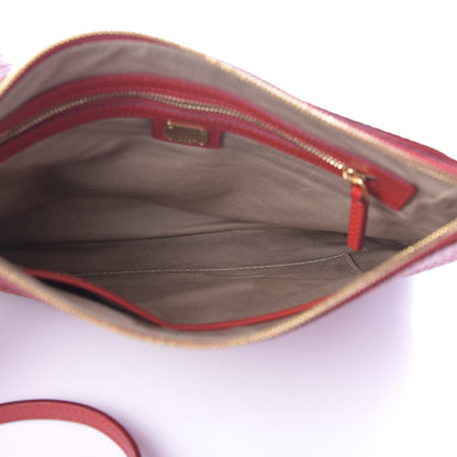 MCM Visetos Medium Crossbody Pouch Ruby Red 5 of 10