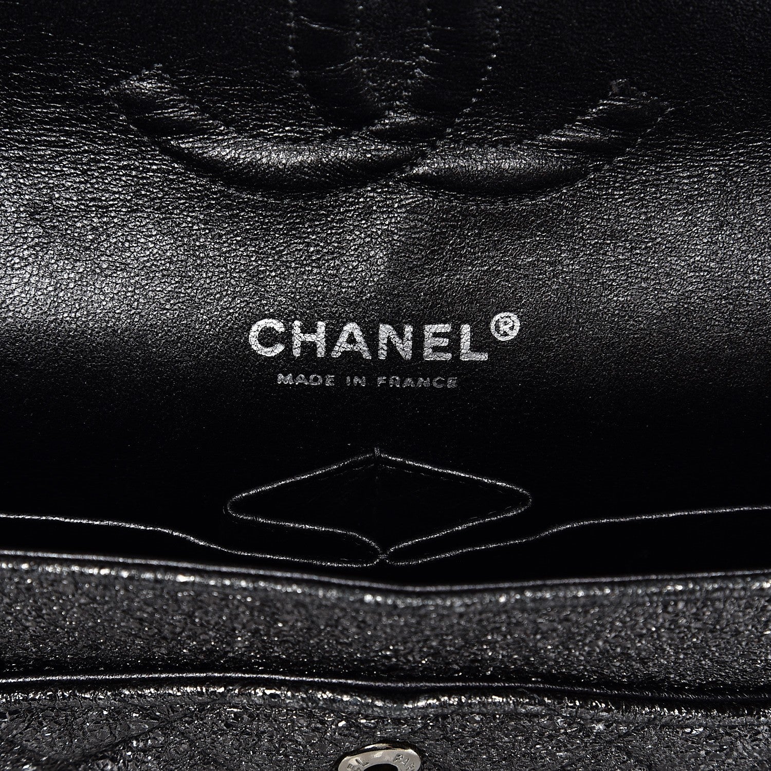 Chanel Metallic Crackled Calfskin Medium Double Flap Argent Fonce 6 of 11