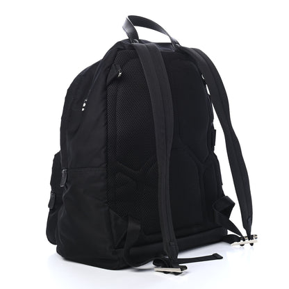 Prada Nylon Tessuto Logo Patch Backpack Black 2 of 11