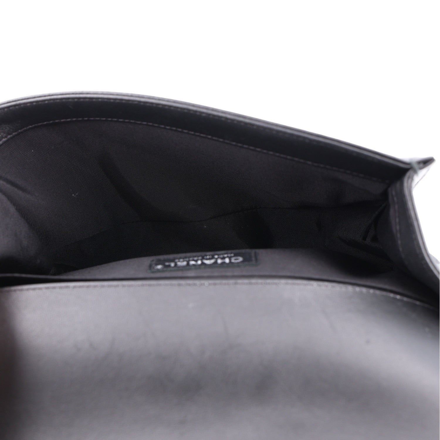 Chanel Lambskin Iridescent PVC Chevron Quilted Medium Boy Flap Black Silver 5 of 10