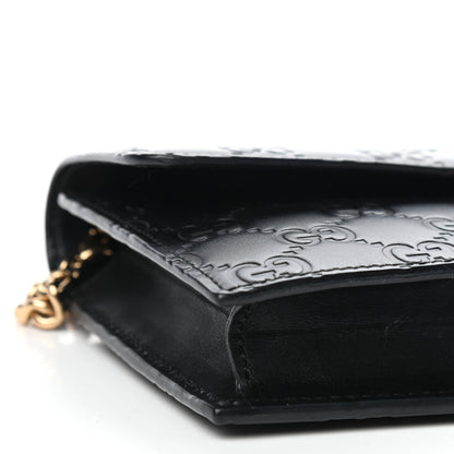 Gucci Guccissima Icon Chain Wallet Black 7 of 8