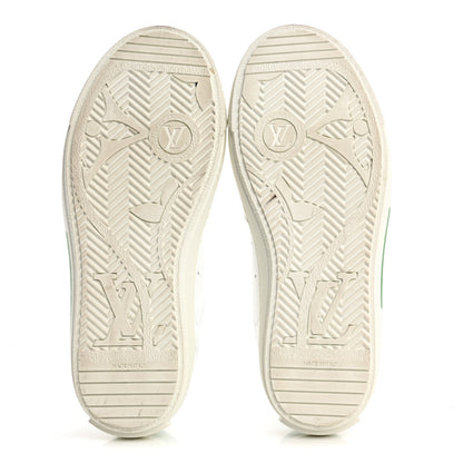 Louis Vuitton Calfskin Womens Charlie Sneakers 36.5 White Green 6 of 11