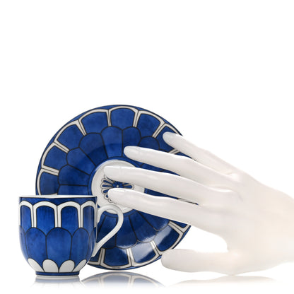 Hermes Porcelain Bleus d'Ailleurs Expresso And Saucer Set Of 2 2 of 12