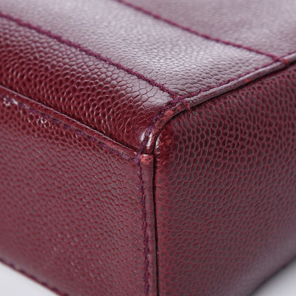 Chanel Caviar Chocolate Bar Quilted Shoulder Bag Burgundy 13 of 15