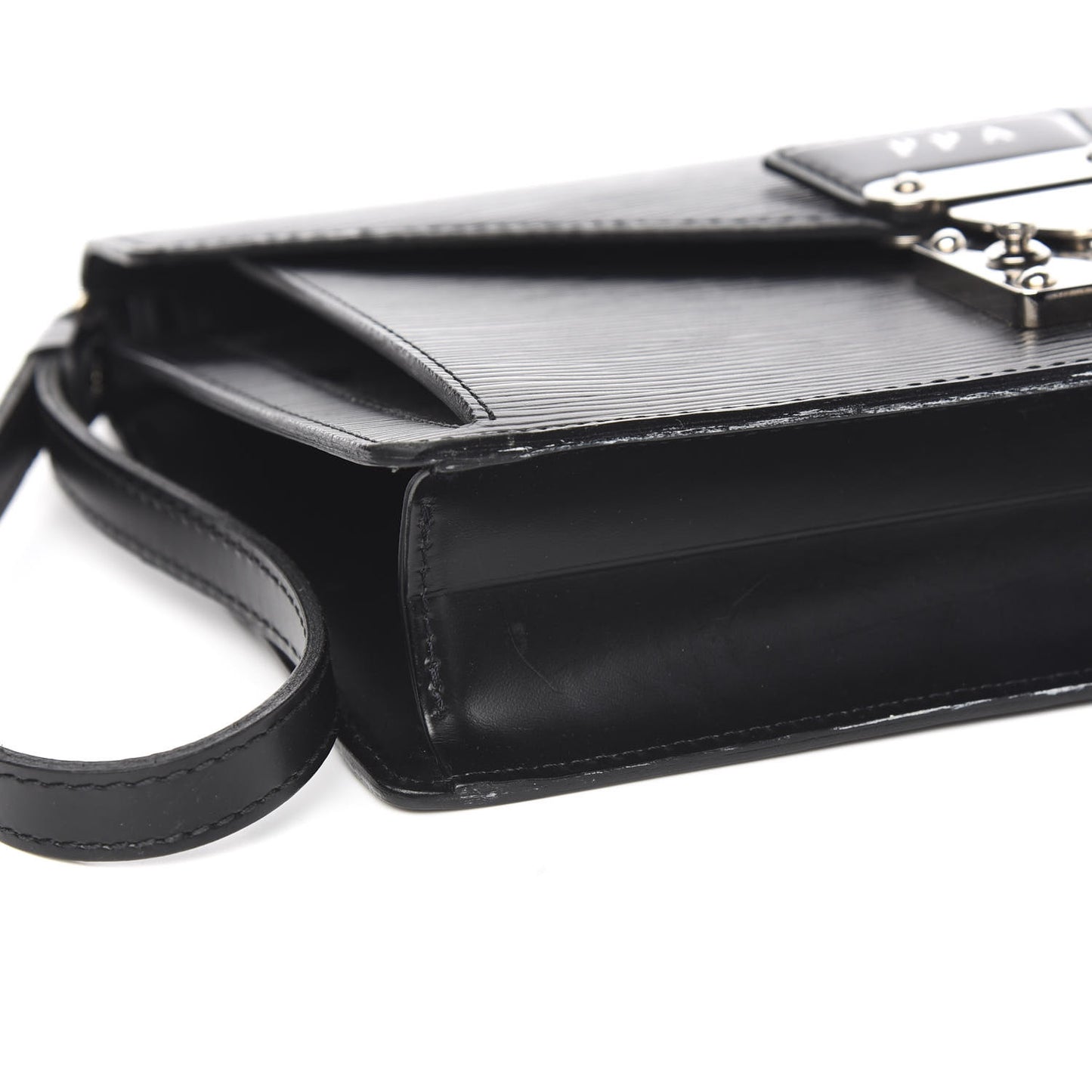 Epi Pochette Sellier Dragonne Clutch Black