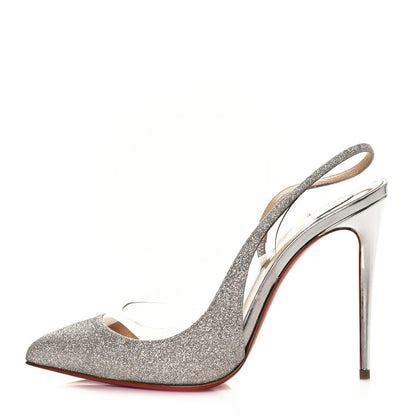 Christian Louboutin Mini Glitter PVC Specchio Optisexy 100 Pumps 38 Ivory Light Gold 2 of 20