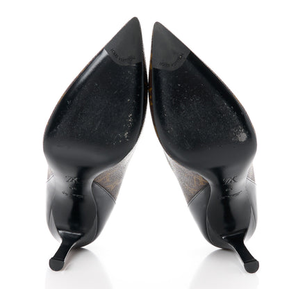 Louis Vuitton Monogram Cherie Pumps 38 Black 5 of 9