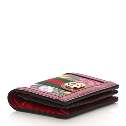Gucci GG Supreme Monogram Flora Web Ophidia Card Case Red 4 of 10