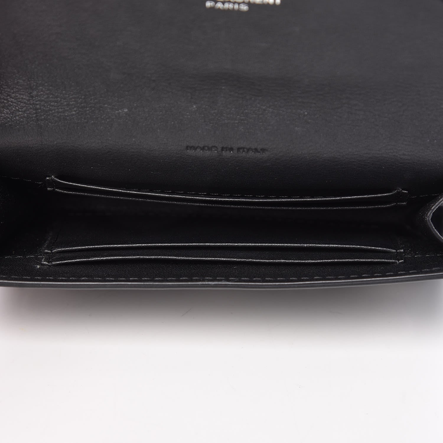 Saint Laurent Calfskin Heart Studded Small Envelope Wallet Black 5 of 9
