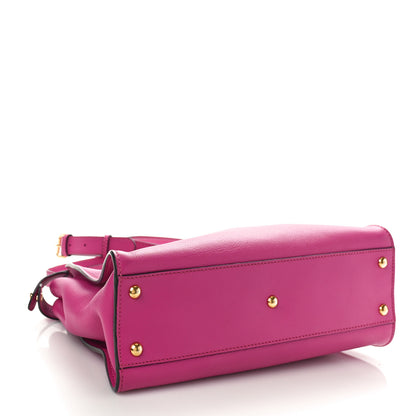 Fendi Vitello Seta Medium Peekaboo Iconic Satchel Magenta 4 of 10