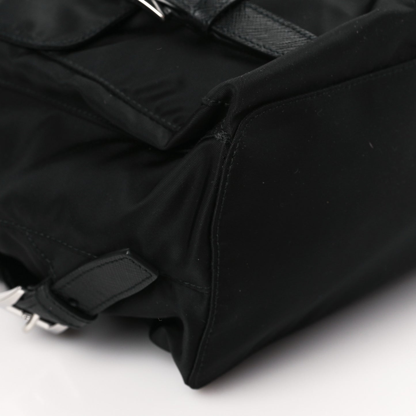 Tessuto Nylon Saffiano Small Backpack Black