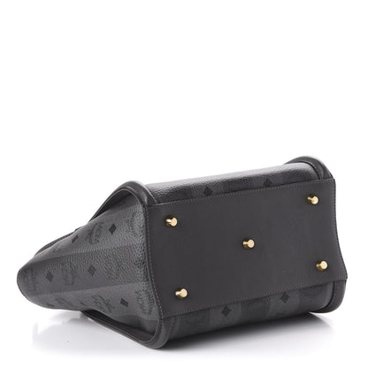 MCM Striped Visetos Satchel Phantom Grey 4 of 9