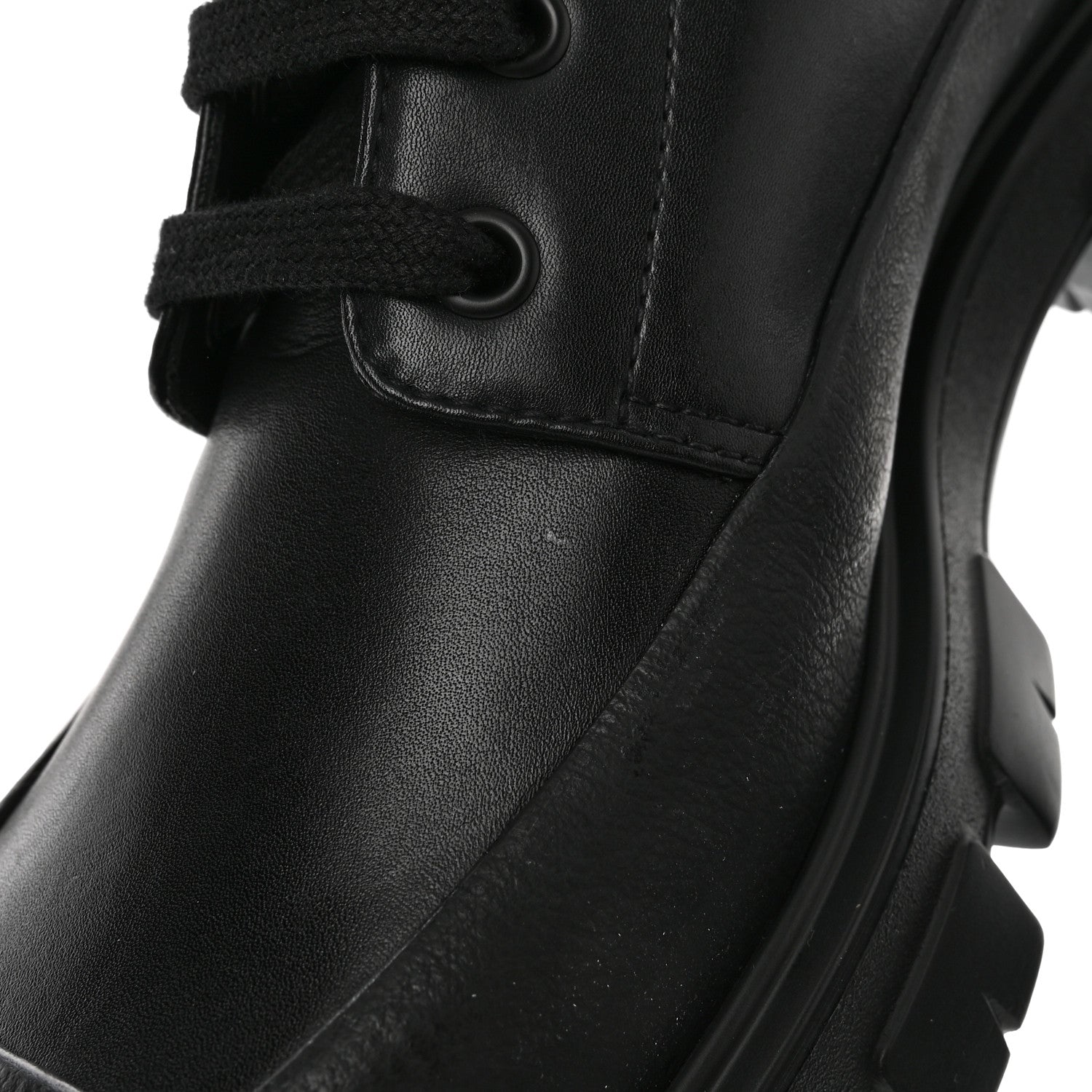 Prada Vitello Mens Lug Sole 45mm Combat Boots 9 Black 11 of 14