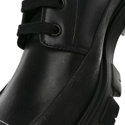 Prada Vitello Mens Lug Sole 45mm Combat Boots 9 Black 11 of 14