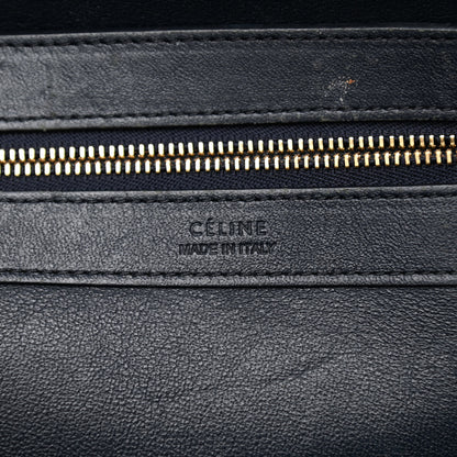 Celine Crocodile Embossed Nubuck Small Belt Cabas Phantom Navy Blue 6 of 12