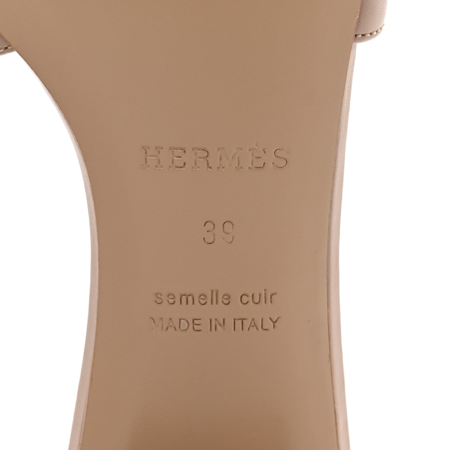 Calfskin Oasis Sandals 39 Beige Nude