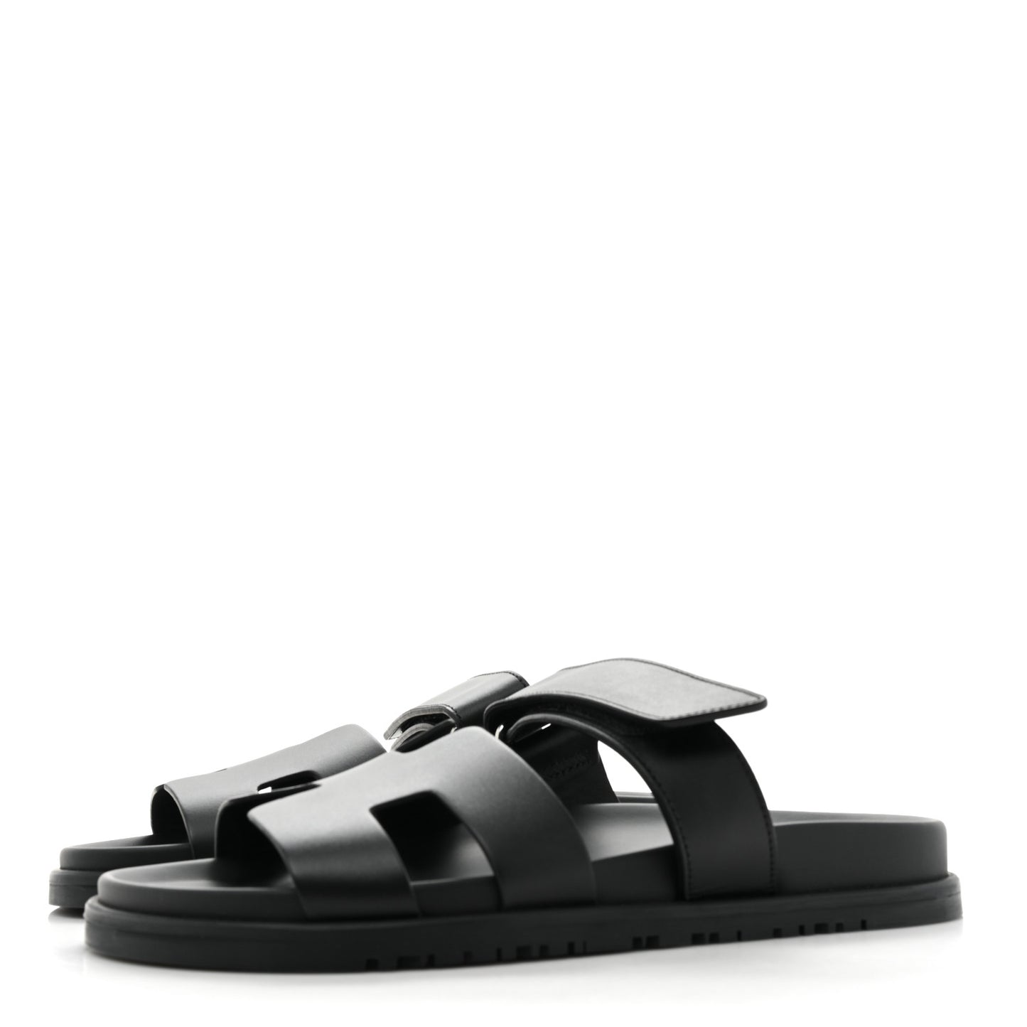 Calfskin Womens Chypre Sandals 38.5 Black