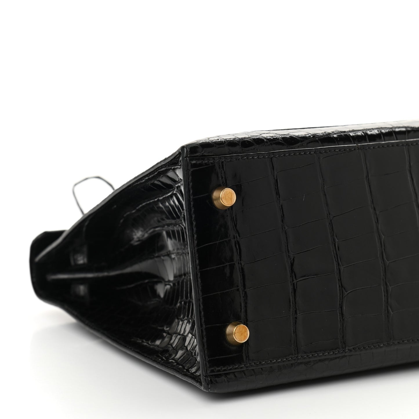 Shiny Niloticus Crocodile Kelly Sellier 28 Black